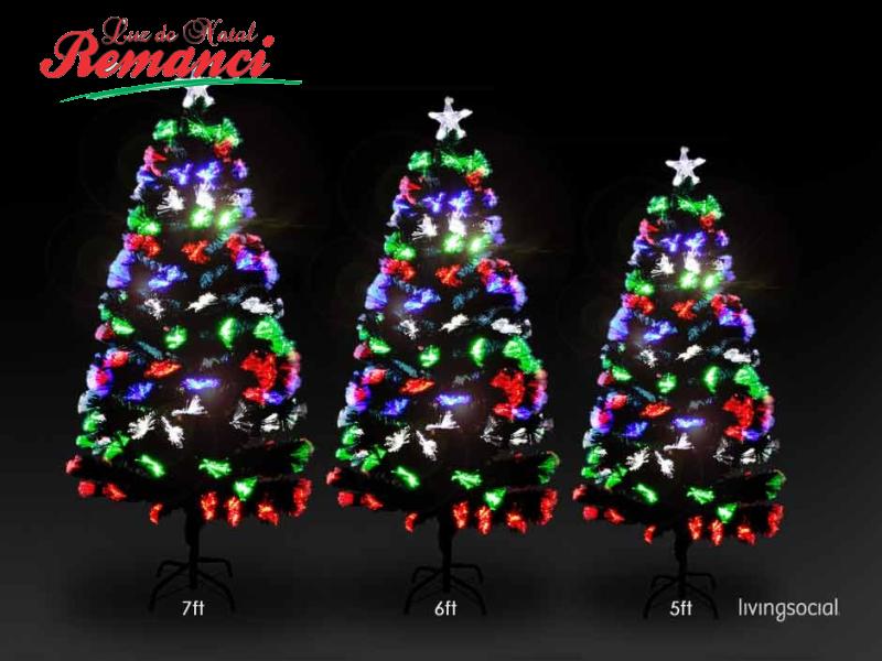 Luz de Natal - Produtos - Árvores com Leds de Fibra Ótica - Enfeites  Natalinos